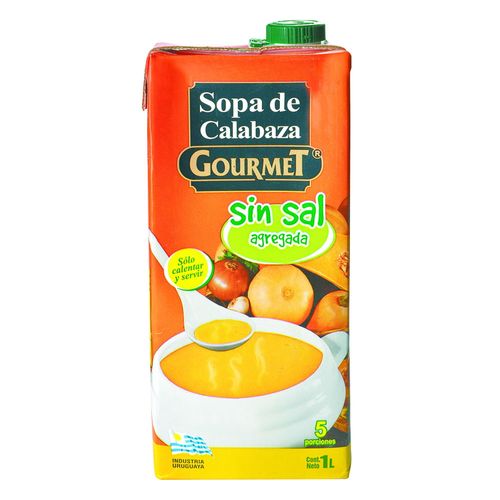 Sopa de calabaza GOURMET sin sal 1 L