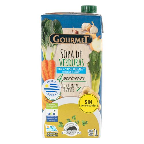 Sopa de verduras GOURMET light sin sal 1 L