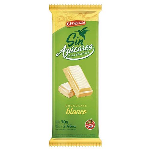 Chocolate Blanco GEORGALOS sin azúcar 70 g