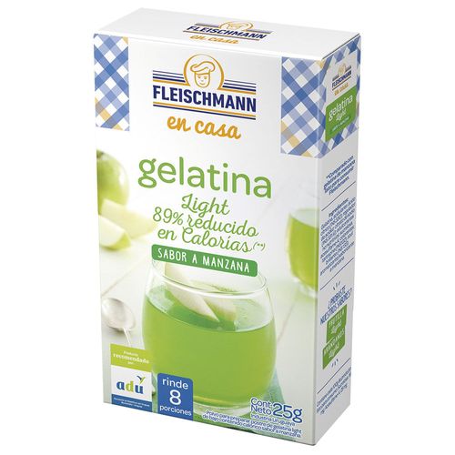 Gelatina light FLEISCHMANN manzana 8 porciones