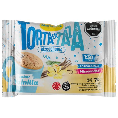 Bizcochuelo MARLOMS Tortaza de  vainilla 70 g