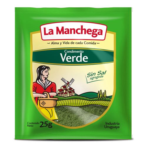 Condimento sin sal agregada verde LA MANCHEGA 25 g