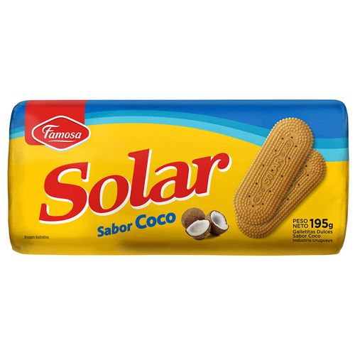 Galletita SOLAR Famosa Coco 195 g