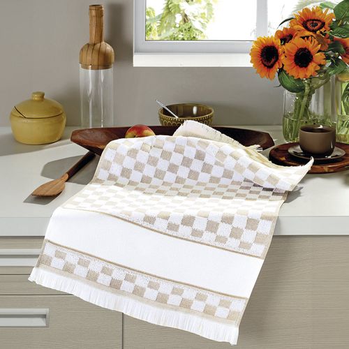 Repasador Felpudo DÖHLER Verona 41X60 cm beige/blanco