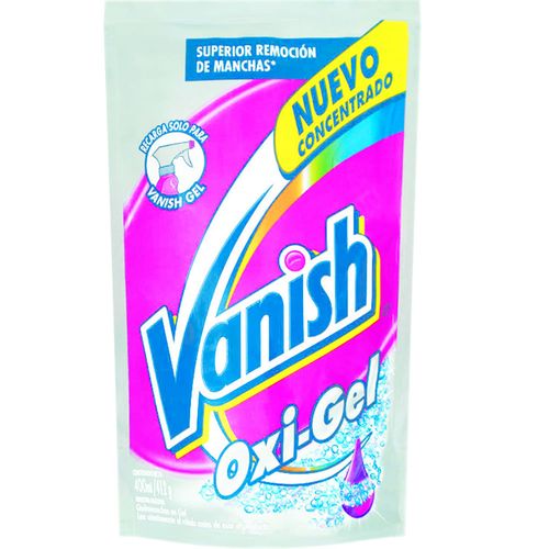 Prelavado Líquido VANÍSH Oxi-Gel doy pack 400 ml