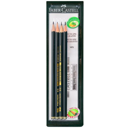 Lápices FABER CASTELL graduados mix HB 2B 4B 6B