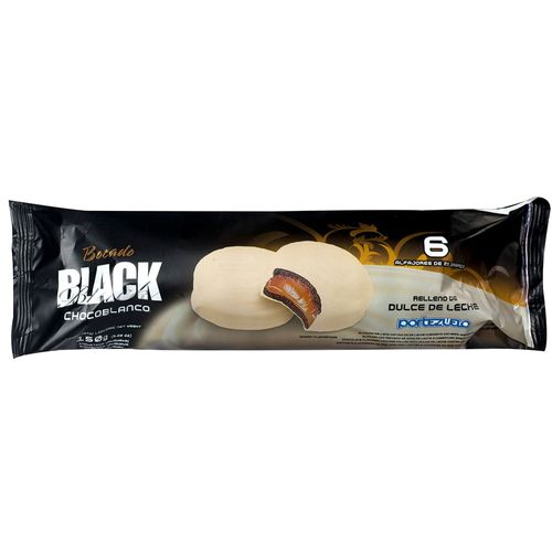Pack x 6 PORTEZUELO Bocado black chocolate blanco 150 g