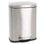 Papelera-con-pedal-5-L-rectangular-HOME-21x20xh29-cm-Acero-Inoxidable-0