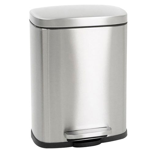 Papelera con pedal 5 L rectangular HOME 21x20xh29 cm Acero Inoxidable