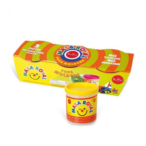Masa ROYAL pack 3 colores amarillo/azul/rojo