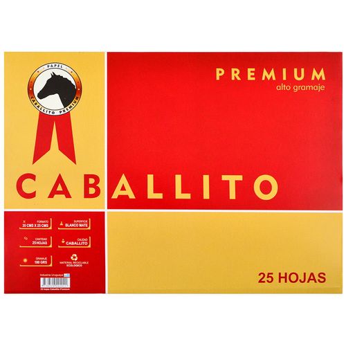 Hoja CABALLITO 1/8W 25x35 cm 25 un. 180 g