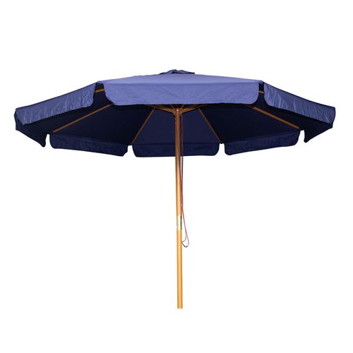 Sombrilla en madera color azul 3 m