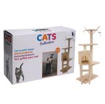 Gimnasio-rascador-para-gato-beige-45x30x110-cm-0