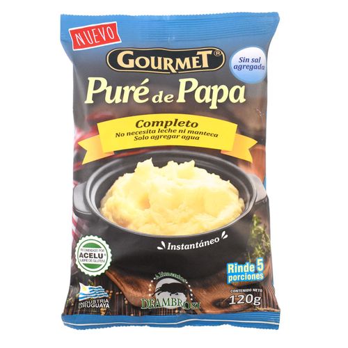 Puré de papas GOURMET sin sal 120 g