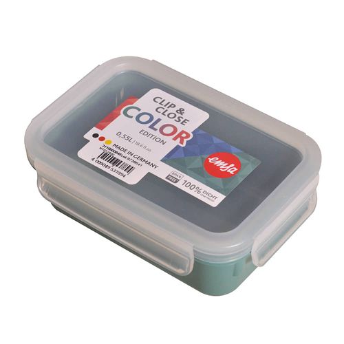 Contenedor clip & close 550 ml verde