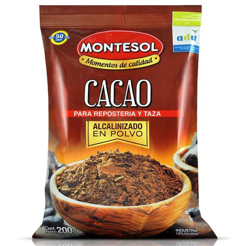 Cacao puro MONTESOL sin azúcar 200 g