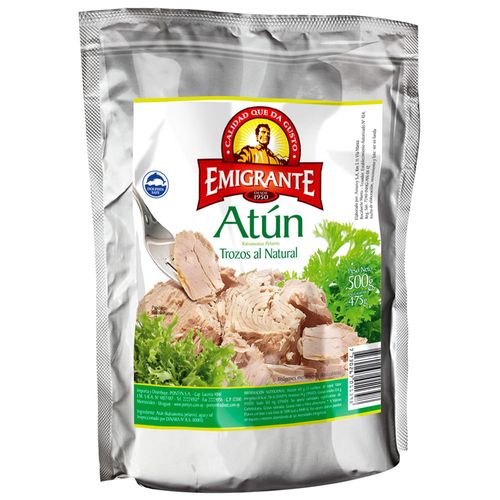 Atún trocitos al natural EMIGRANTE pouch 500 g