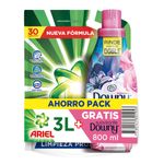 Pack-detergente-liquido-ARIEL-diluido-3-L---suavizante-Downy-800-ml-0
