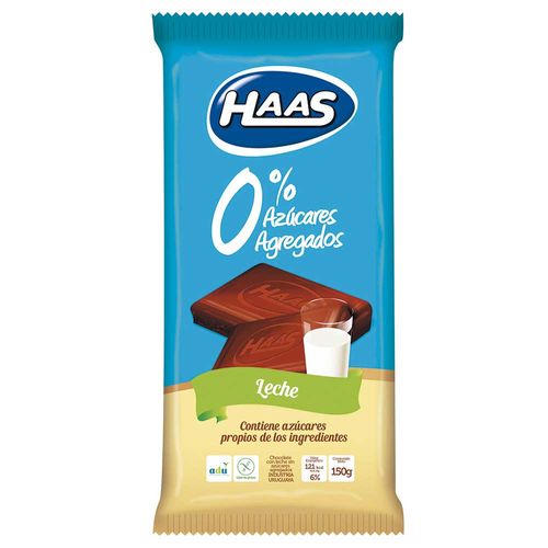 Chocolate HAAS 0% azúcar Leche 150 g