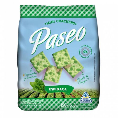 Galleta PASEO mini cracker espinaca 150g