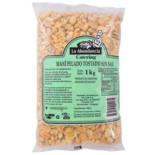 Maní tostado sin sal LA ABUNDANCIA 1 kg