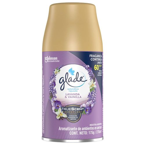 Desodorante ambiente GLADE automático lavanda y vainilla