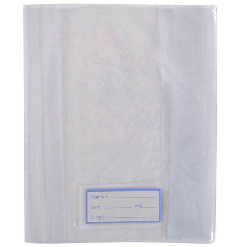 Forro para cuaderno en PVC transparente