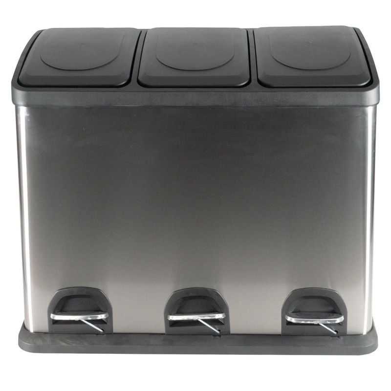 Papelera-rectangular-a-pedal-3-compartimentos-0