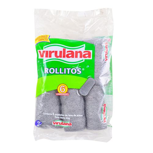 Esponja aluminio VIRULANA rollito 6 un.