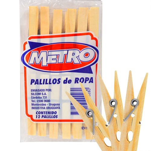 Palillos madera metro 12 un.