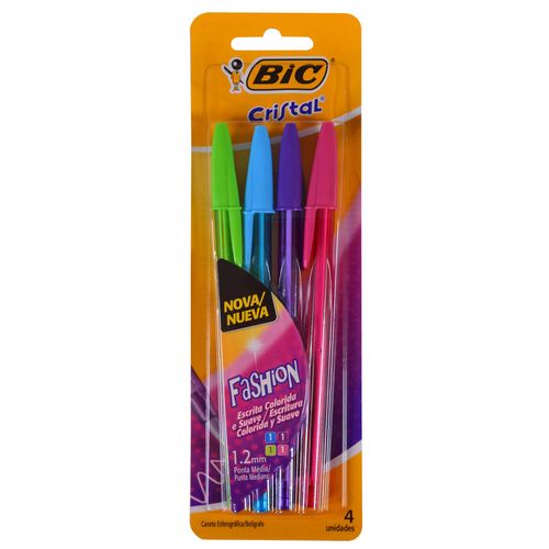 Boligrafo BIC fashion 4un.