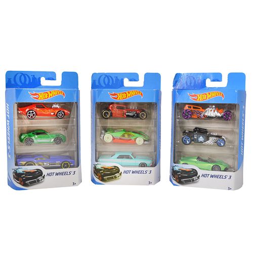 HOT WHEELS pack de 3 autitos