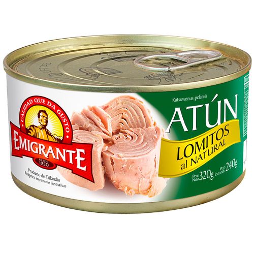 Atún lomito al natural EMIGRANTE 345 g