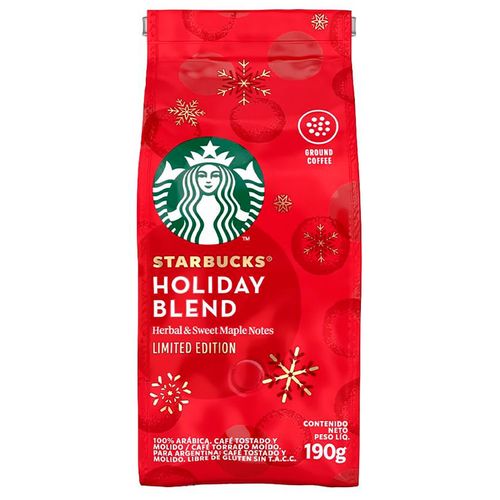 Café molido STARBUCKS holiday blend 190 g