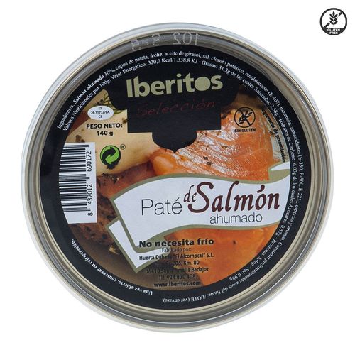 Paté de salmón ahumado IBERITOS sin gluten 140 g