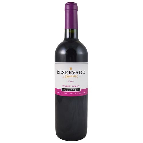 Vino tinto malbec tannat reserva TOSCANINI 750 ml