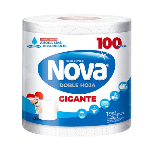 Toalla de papel NOVA gigante doble hoja 100 mt