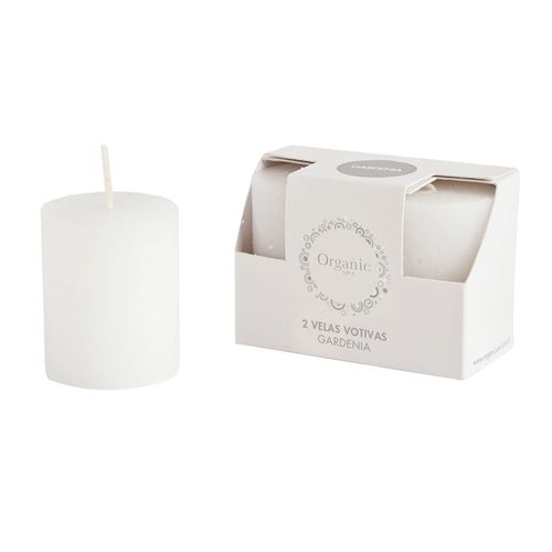 Vela votiva ORGANIC gardenia x 2 un.