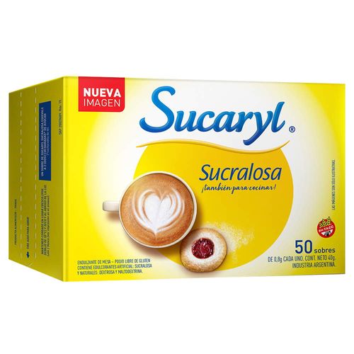 Edulcorante Sucralosa SUCARYL polvo 50 sobres