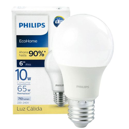 Lámpara LED PHILIPS Ecohome cálida 7 W