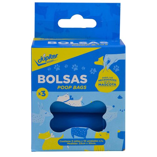 Bolsa para residuos JUPITER de mascotas x 3 un.