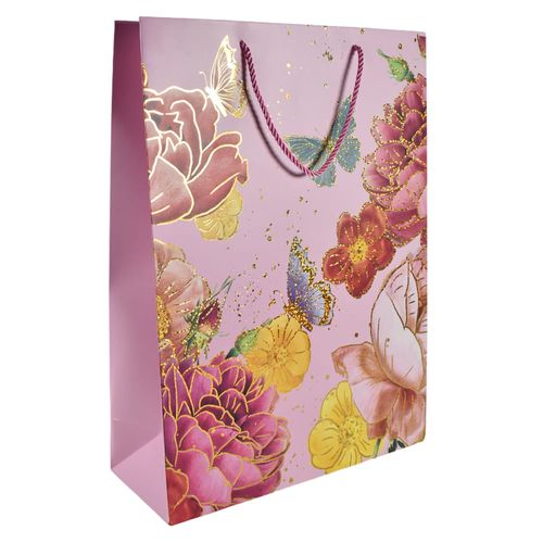 Bolsa de regalo flores 30x41x12 cm