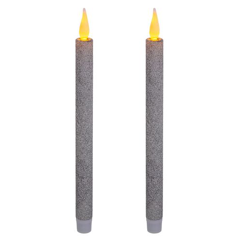 Velas Led x 2 un. Plateadas