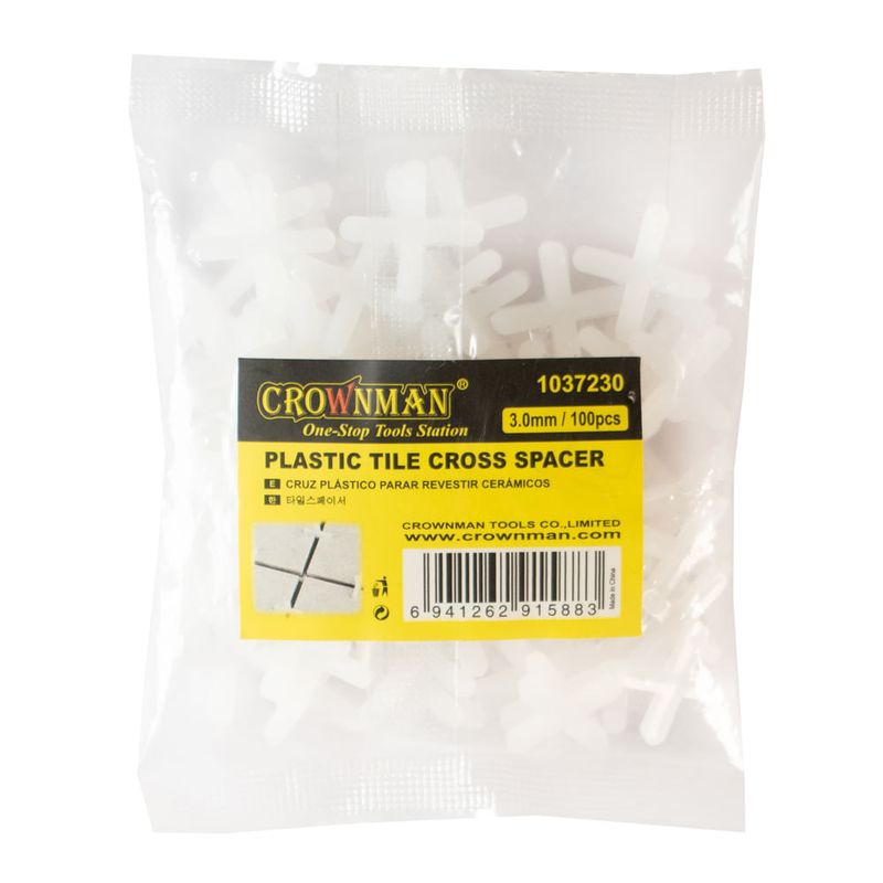 Cruceta-CROWNMAN-plastica-para-juntas-30-mm-x-100-un-0