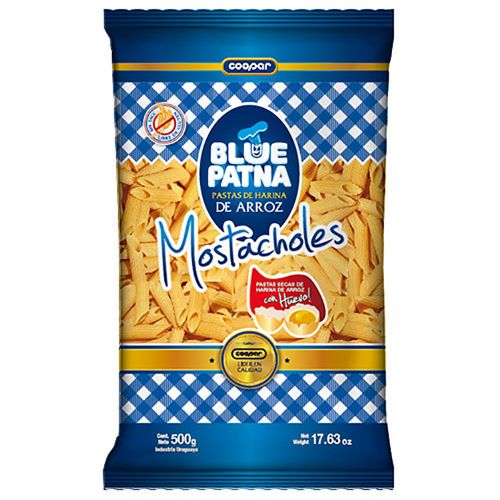 Fideos de arroz BLUE PATNA mostacholes 500 g