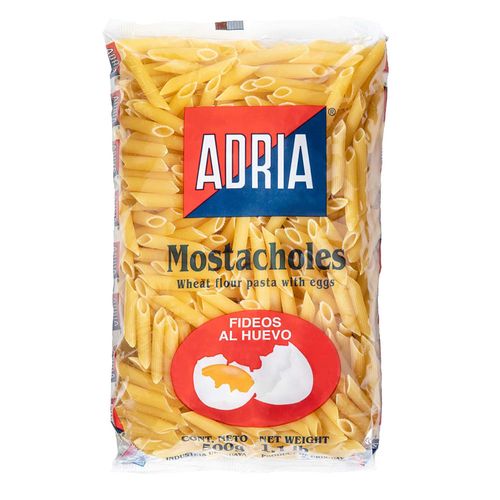 Fideos al huevo ADRIA mostacholes 500 g