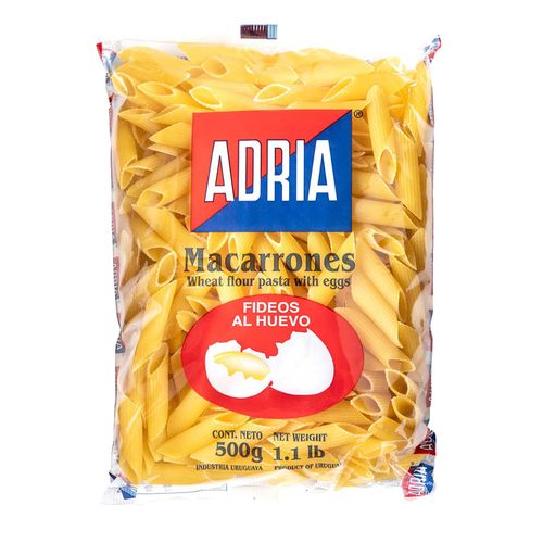 Fideos al huevo ADRIA macarrones 500 g