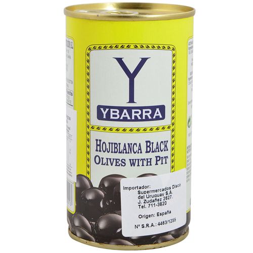 Aceitunas con carozo negras YBARRA 185 g
