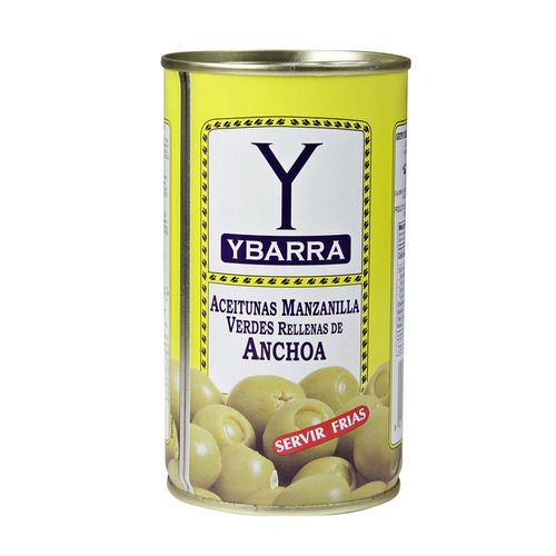 Aceitunas rellenas anchoas YBARRA 130 g