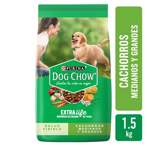 Alimento perros DOG CHOW cachorros razas medianas-Adultos 1,5 kg